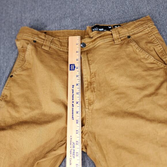 WXYZ Carpenter Short sz 34 Caramel Cognac Brown Stretch Cargo Pocket Workwear 8" - Picture 7 of 11